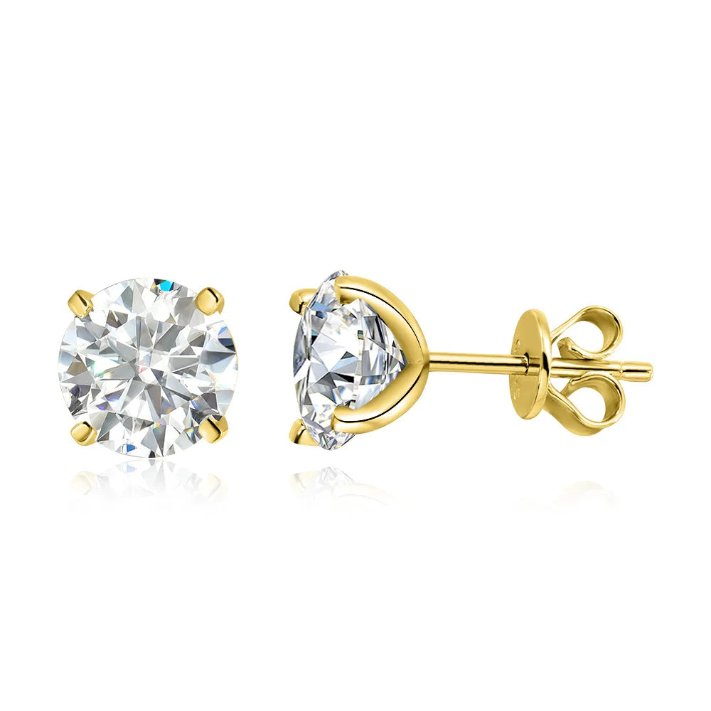 Midnight Sun - Mossanite Ear Studs