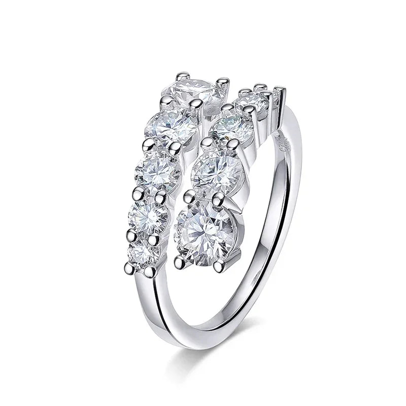 Midnight Sun - Layered Mossanite Eternity Ring