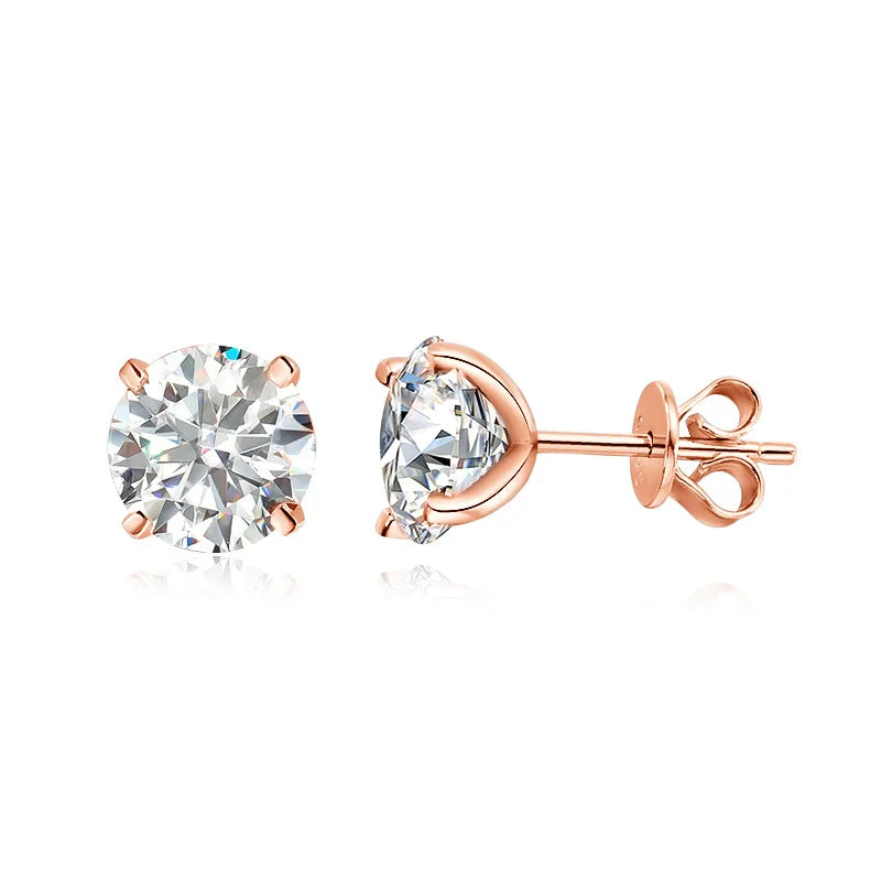 Midnight Sun - Mossanite Ear Studs