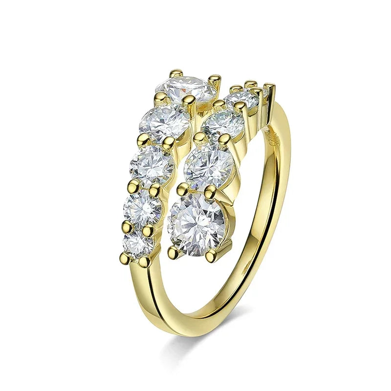 Midnight Sun - Layered Mossanite Eternity Ring