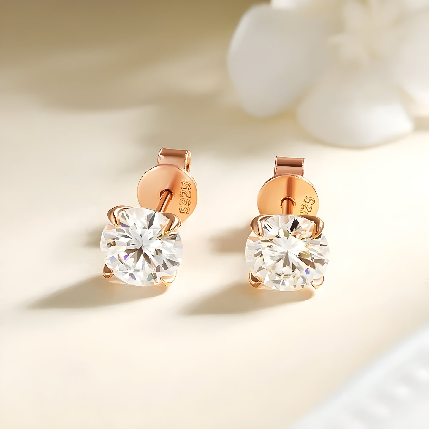 Midnight Sun - Mossanite Ear Studs