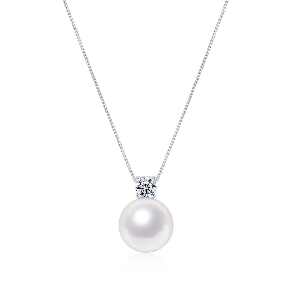 Coastline - Pearl With CZ Pendant