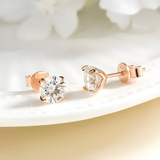 Midnight Sun - Mossanite Ear Studs