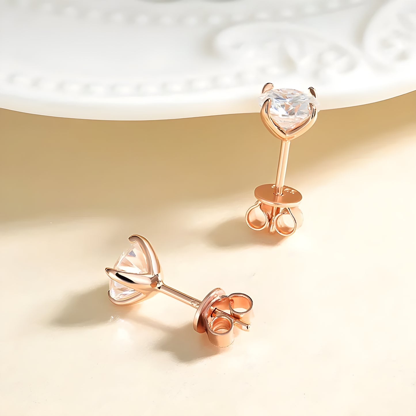 Midnight Sun - Mossanite Ear Studs